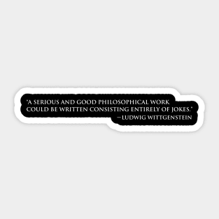 Ludwig Wittgenstein quote Sticker